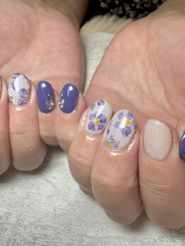フラワーアートネイル