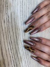 エスフィーネイルサロン ブリーユ(Esfy nailsalon Brille)/マグネットレオパード