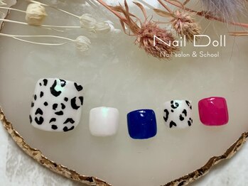 ネイルドール(Nail Doll)/フット オーロラレオパード