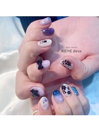 竜胆概念ネイル！