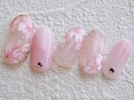 ちゅるんピンクの桜ヴェール