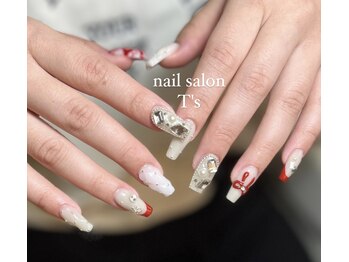 ティーズ(T's)/キルティングガーリーネイル♪