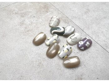 テテ 姫路店(tete)の写真/【ニュアンスデザインコース(オフ込)¥6300/サンプルの色変更OK】オシャレ女子の心をくすぐるデザインが多数