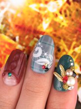 カラーズ 浜松店(colors)/エレガントXmasカラーネイル