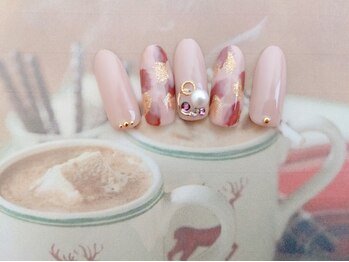 ネイルサロン&スクール ジーナ(GINA)/上品ヌーディー塗りかけネイル
