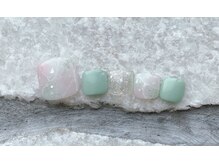 08ネイル(08 nail＆school)/大理石ネイル☆