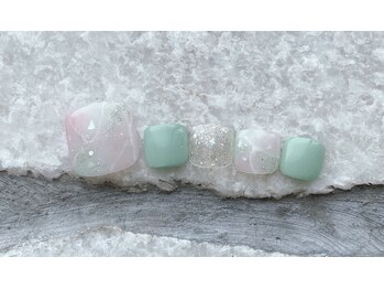 08ネイル(08 nail&school)/大理石ネイル☆