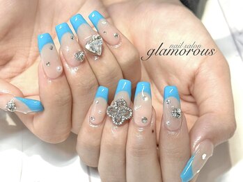 ネイルグラマラス 西新井店/《パラジェル》ブルーフレンチ