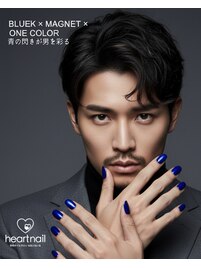メンズネイル×青マグネット