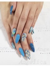 ネイルサロン アンジェリカ(Angelica)/No.42 ユニコーン ブルーネイル