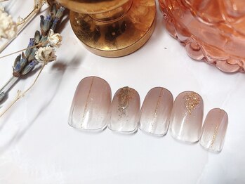 ネイルアンドアイラッシュ ブレス エスパル山形本店(BLESS)/ニュアンスミラーネイル