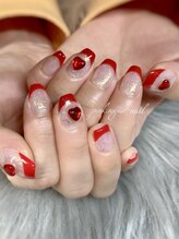 ピンクシュガーネイル(pink sugar nail)/Valentine nail♪