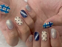 ディーネイル 池袋(D-nail)/【山崎】チェックネイル