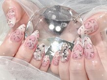 プティネイル 池袋(Puty Nail)/ハートレオパードネイル