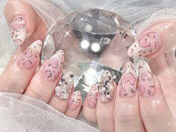 プティネイル 池袋(Puty Nail)/ハートレオパードネイル