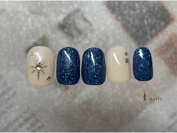 ブルーラメネイル