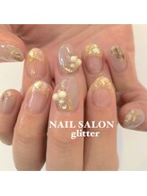ネイルサロン グリッター(NAIL SALON glitter)/ニュアンスフレンチネイル