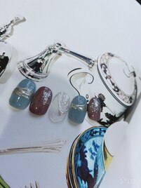 ニュアンス秋ネイル