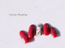 ネイルサロン ハートフルキー(Heartful key)/レオパードネイル¥8000