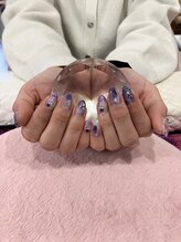 チェリーブロッサム(A CHERRY BLOSSOM)/パープルマーブルにラメアート