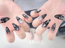 アモリ(Amori)/ブラックグラデxパーツ盛り