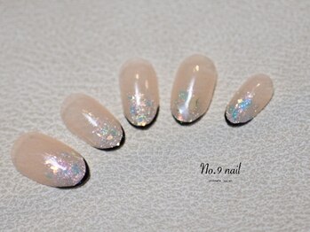 ナンバーナインネイル(No.9 nail)/スキニーフレンチ＋ラメ＊