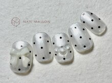 ネイルメゾン 梅田(NAIL MAISON)/ドットガーリーリボン