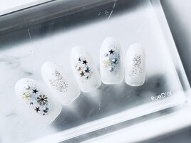 冬☆ふんわり結晶ネイル