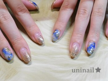 ユニネイル(uninail)/雪の結晶ネイル