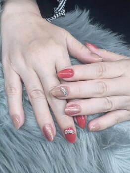 ヘブン ネイル 鶯谷(HEAVEN Nail)/コーラルグリッター