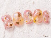 アイネイルズ 横浜WEST店(I-nails)/オーロラニュアンス金箔8000円