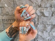 ハピナス(HAPPINAS)/水色レオパード