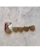ネイルサロンリュクス (nailsalon Luxe)/アーガイルフットネイル