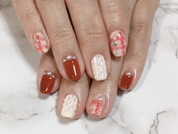 ミーレン ネイルサロン(Miren)/チェック、ニットネイル