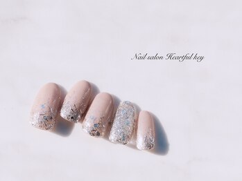 ネイルサロン ハートフルキー(Heartful key)/大人ベージュ¥8000