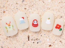お正月イラストネイル11500円
