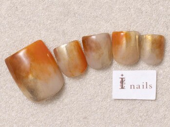 アイネイルズ 三宮店(I nails)/もやもやオレンジフット