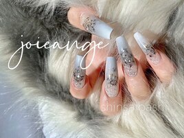 グラデーション　押し花ネイル