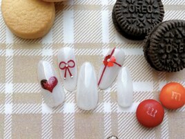 バレンタインネイル