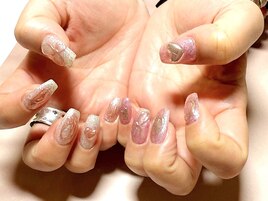 ☆ぷっくりミラー尽くしネイル☆