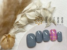 ネイルアンドアイラッシュ ブレス エスパル山形本店(BLESS)/秋チェックネイル