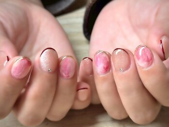 アミュリー ネイル アトリエ(Amury nail atelier)の写真/【おまかせシンプルネイル★アート2本7000円】ミラー,マグネット,フラッシュラメ☆カラー追加OK◎