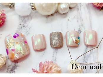 ディア ネイル(Dear nail)/ベージュミラーフット