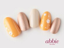 ネイルサロンアビー 北千住店(abbie)/ホロ花マスタード　￥10153