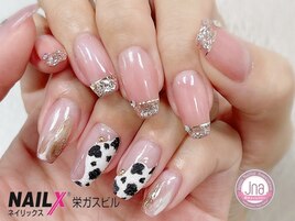 牛柄ネイル☆