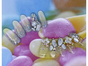 アン ジョーヌドラゴ/【自爪ネイル】キラキラネイル