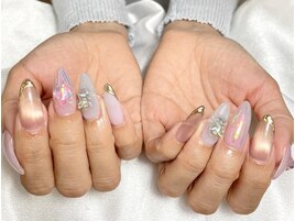 つるんつるんオーロラネイル