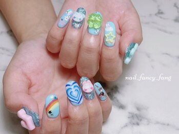 ネイル ファンシーファング(nail_fancy_fang)/平成女児3D/パーツ持ち込み