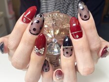 ダブルムーンビューティフル(DOUBLEmoonBeautiful)/ボルドー＆ドット＆リボンで秋♪