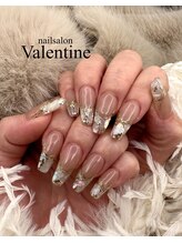 ネイルサロン ヴァレンタイン(nailsalon Valentine)/シェル×フレンチ